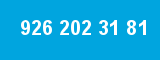 926 202 31 81 926 202 31 81